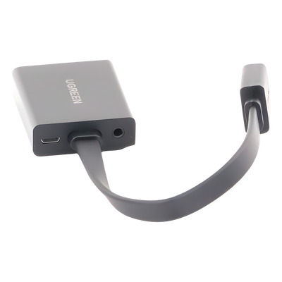 Adaptador HDMI a VGA / 1080P@60Hz / Audio 3.5mm / Alimentación Micro USB / Cable 0.82 ft / Plug & Play