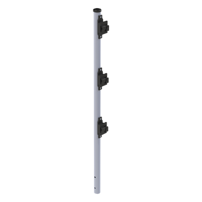 Poste para Cerca Electrificada / Acero Galvanizado Cal. 18 / 0.75 m (2.46 ft) / 3 Aisladores / Fijación en Concreto