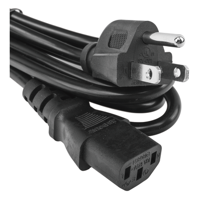 Cable de Alimentación Eléctrica / 120-240 Vca / 18 AWG / 1.8 m (5.91 ft) / IEC 320C13 a NEMA 5-15P / Trifásico con Tierra