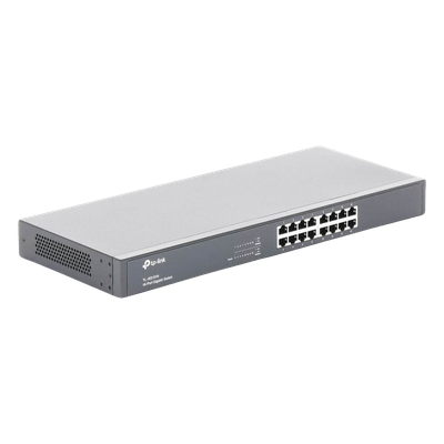 Switch Gigabit no administrable / 16 puertos 10/100/1000 Mbps / Rack o escritorio / 35.7 Mpps / 1.19 ft (0.36 m) de profundidad