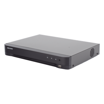 DVR Pentahíbrido / 4 Canales TURBOHD + 2 Canales IP / 3K Lite 5 Megapixel / Audio Bidireccional Coaxitron / Reconocimiento Facial / AcuSense / 1 Bahía HDD 10 TB