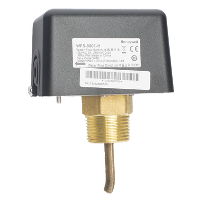 Interruptor de Flujo de Agua / Salida SPDT / Paleta de Acero Inoxidable / Presión 1 MPa (10 bar) / IP54 / Temperatura -20°C a 110°C