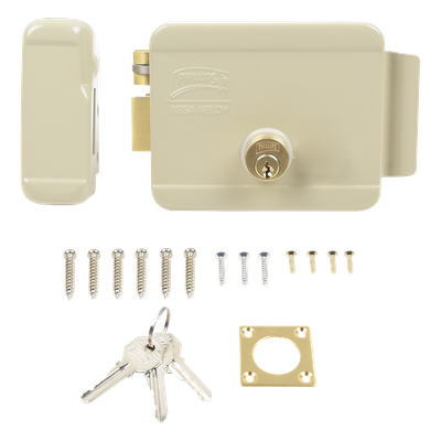 Cerradura Eléctrica / Doble Cerrojo / 12 VCC/VCA / Activación por Pulso 2 s / Izquierda / Exterior