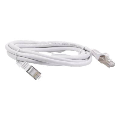 Cable de Parcheo / Cat6A / S/FTP / 10Gbps / 2m (6.56 ft) / Blindado / AWG 27 / RJ45 / Blanco