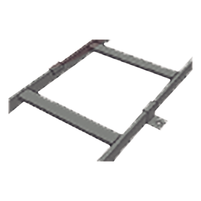 Grapa de Fijación para Escalera Tubular / 1.5" de Peralte / 12" de Ancho / Acero al Carbón / Pintura Epóxica Negra