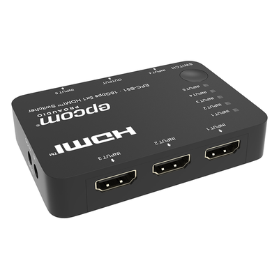 Conmutador HDMI / 5 Entradas x 1 Salida / 18 Gbps / 4K@60Hz / YCbCr 4:4:4 / HDR / Dolby Vision / HDCP 2.2