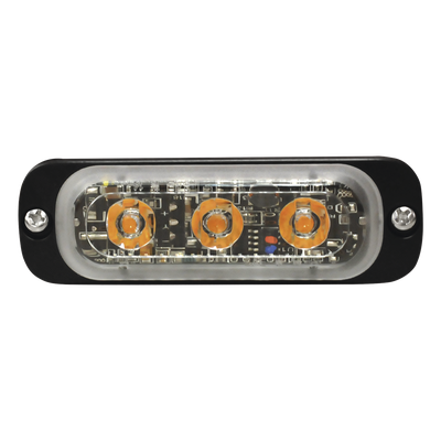 Luz Auxiliar LED / 3 LED / Multivoltaje 12~24 VCD / 12 Patrones de Destello / IPX8 / SAE J595 Clase 1