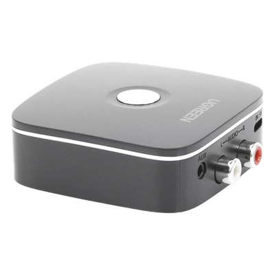 Receptor de Audio Bluetooth / Bluetooth 5.0 con EDR / Salida Dual 3.5mm y RCA / Alcance 10 m (32.8 ft) / 8 Horas de Batería / Reconexión Automática