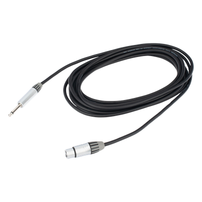 Cable de Audio / XLR 3 Polos Hembra a Plug 1/4 in Mono / 3 m (9.8 ft) / Triple Blindaje / Conectores Seetronic Serie M