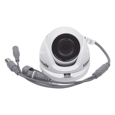 Cámara Turret TURBOHD / 2 Megapixel 1080p / Gran Angular 103° / IR EXIR 20 m (65.6 ft) / IP66 / Multiformato TVI-AHD-CVI-CVBS / Metal