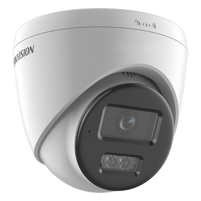 Cámara Turret IP / 8 Megapixel (4K) / Dual Light 30 m (98.4 ft) / Lente 2.8 mm / 113° HFOV / AcuSense Lite / IP67 / PoE
