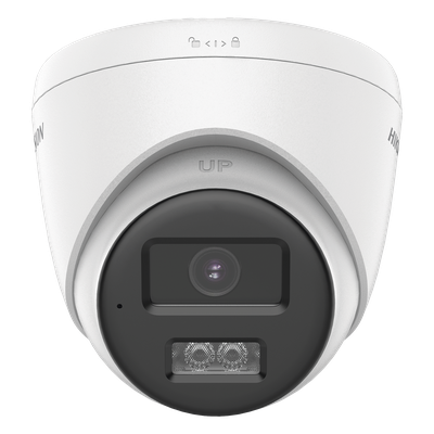 Cámara Turret TURBOHD / 8 Megapixel 4K / Dual Light 40 m (131.2 ft) / Audio Bidireccional / Sirena y Estrobo / IP67