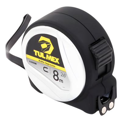 Flexómetro Magnético / 8 m (26.2 ft) / Cinta 0.11 mm / Doble Graduación / ABS Termorresistente / Agarre Soft Touch