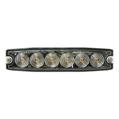 Luz Auxiliar LED / 6 LED / Ámbar / Multivoltaje 12~24 VCD / IP68 / SAE Clase 1 / Perfil Ultra Bajo