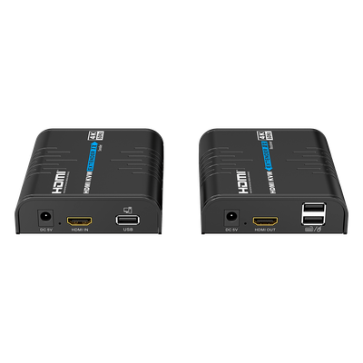 Extensor KVM HDMI / 4K 60 Hz / 120 m (393.7 ft) con CAT6 / 18 Gbps / HDCP 2.2 / Latencia 120-170 ms / IPColor Stream / Matriz 256x256