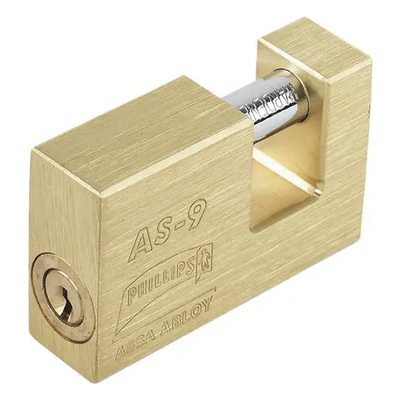 Candado para Cortina Metálica / 11 Pernos de Combinación / Cilindro de Latón Macizo / Pasador de Acero Cementado en Cromo / Anti-Palanca / Anti-Impacto / Anti-Segueta