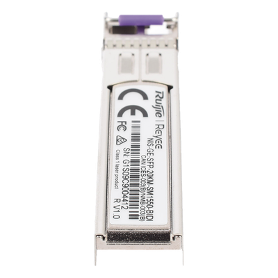 Transceptor SFP Industrial / 1 Gigabit / BIDI Monomodo / 20 km (65,616 ft) / TX 1550 nm / RX 1310 nm / -40 a 85 °C / LC