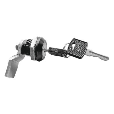 Cerradura con Paleta Metálica / 2 Llaves de Seguridad / Acero / Gabinetes 0-600 mm (0-1.97 ft) / Llave Maestra / Compatible Poliéster