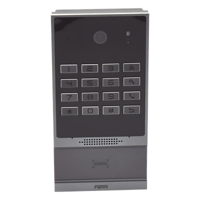 Videoportero SIP / 2 Megapixel / IP66 e IK07 / Teclado Iluminado / 10,000 Tarjetas RFID / PoE / 2 Relevadores