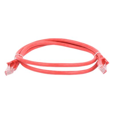 Cable de Parcheo UTP Cat6 / 1 Metro (3.28 Pies) / RJ45 / Sin Blindaje / Rojo