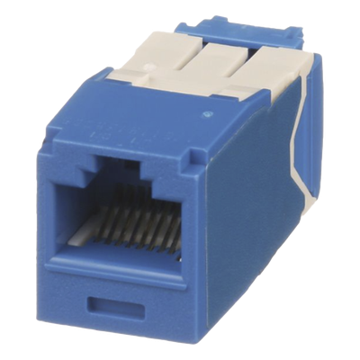 Conector Jack RJ45 / Cat 6A / Mini-Com TG / Sin Herramienta Impacto / 10GBase-T / 150m (492 pies) / Azul