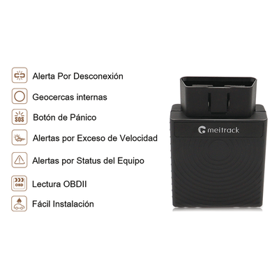 Rastreador GPS Vehicular 4G / Conexión OBD-II / Bluetooth y WiFi / Batería 200 mAh / -20°C a 55°C