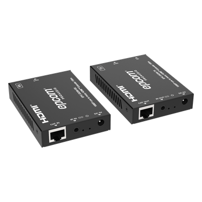 Extensor HDMI sobre IP / Full HD 1080p@60Hz / Alcance 150 m (492.1 ft) por CAT6 / Codificador y Decodificador / Red Gigabit / Control IR