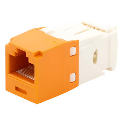Módulo Jack RJ45 / Cat 6 / 8P8C / Terminación TG Sin Herramienta / 22-26 AWG / Naranja