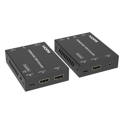 Extensor HDMI con KVM / 4K2K@60Hz / 4:4:4 / 18 Gbps / 70 m (229.7 ft) / HDR / PoC Bidireccional / USB 1.1 / Audio 3.5mm