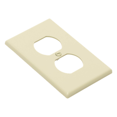 Placa de Pared / Contacto Duplex / Policarbonato / 4.63 x 2.88 x 0.25 in / Vertical / UL 94 V2