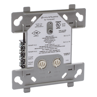 Módulo Monitor Direccionable / Circuito IDC Clase A o B / Lazo SLC / Alimentación por SLC / 1,500 Ohms Máx. / Certificado UL/FM