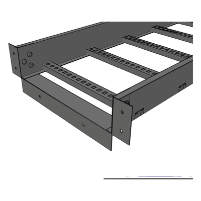 Conector de Escalera a Tablero / Peralte 3 1/4" / Ancho 12" / Aluminio / Incluye Tornillería