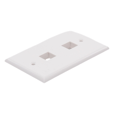 Placa de Pared / 2 Puertos Keystone / Montaje Vertical / UL 94V-0 / 70 x 115 mm (2.75 x 4.52 in)