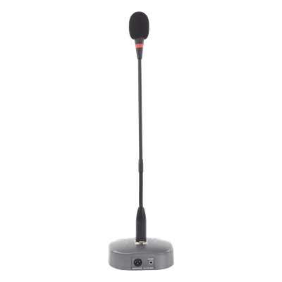 Micrófono de Escritorio / Condensador de Alta Sensibilidad / Respuesta 20-12 kHz / 2 Tonos de Timbre / Conector XLR y TRS / Alimentación Dual