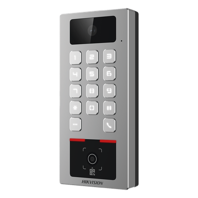 Terminal de Control de Acceso / Lector QR Exterior / Videoportero 2 MP / IP65 & IK09 / 100,000 Tarjetas / 300,000 Eventos / Bluetooth y App