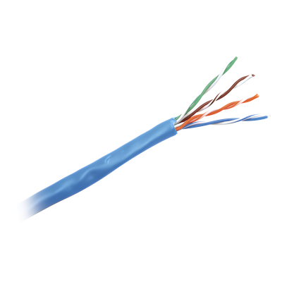 Bobina de Cable UTP / Cat 5e / 24 AWG / 305 m (1000 ft) / 4 Pares / PVC CM / Azul
