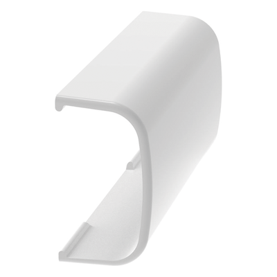 Unión Recta para Canaleta / Diseño Bisagra Monopieza / Adhesivo Integrado / ABS Blanco Mate / UL94V-0 / FT4 / 0 a 50°C