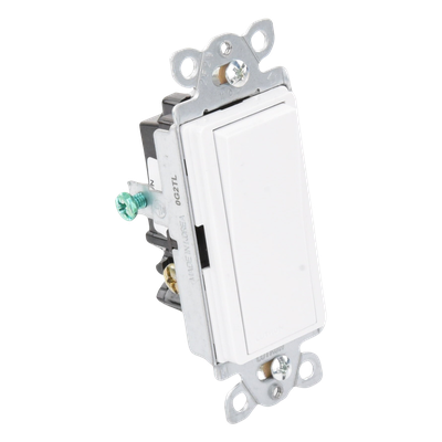 Apagador de Pared de 3 Vías / 15 A / 120/277 V / Paleta Amplia / Cargas Generales y Motores / Acabado Brillante