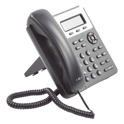 Teléfono IP / 2 Líneas SIP / Audio HD / LCD 132x48 Retroiluminada / Dual Ethernet 10/100 Mbps / Conferencia 3 Vías / 3 Teclas XML Programables