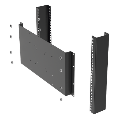 Montaje para Monitor / VESA 75x75 a 200x200 / Rack 19" / 5U / Acero / Pintura Electrostática Negra