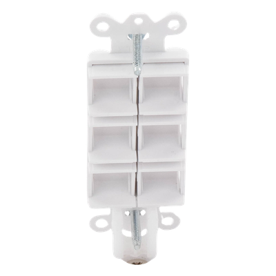 Marco de Conectividad / 6 Puertos Snap-In / Sin Herramientas / Apertura 1 Gang / Color Blanco