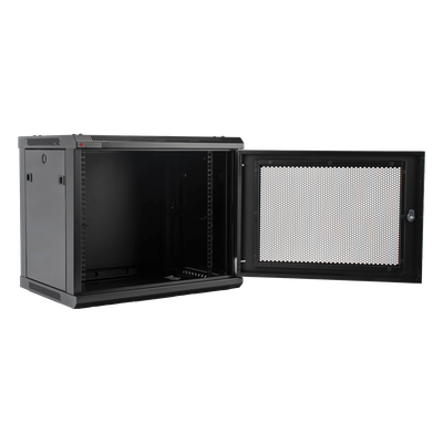Gabinete de Pared 19in / 9UR / 450mm (17.7in) Profundidad / Puerta Perforada / 60kg Carga