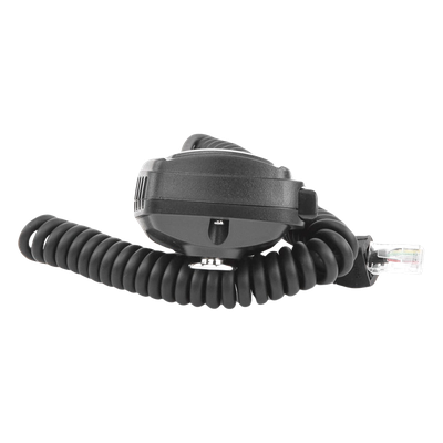 Micrófono para Radio Móvil / Conector 8 Pines / IP54 / Cable PU con Kevlar / 40 kg Resistencia / PTT con Guantes