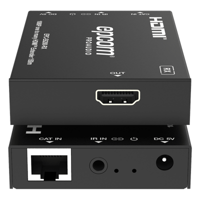 Extensor HDMI sobre IP / Full HD 1080p@60Hz / Alcance 150 m (492.1 ft) por CAT6 / Codificador y Decodificador / Red Gigabit / Control IR