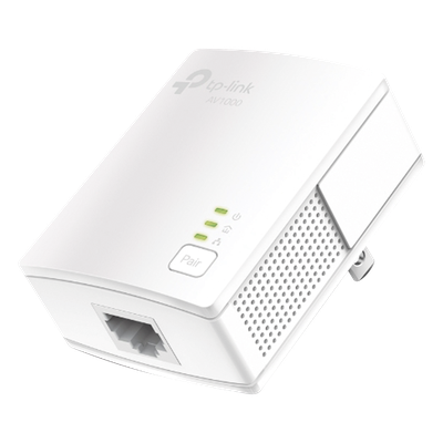 Kit Adaptador Powerline / Gigabit Ethernet 1000 Mbps / HomePlug AV2 / Alcance 300 m (984.2 ft) / Plug and Play / 1 Puerto RJ45 / Ultra Compacto