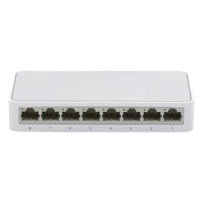 Switch de escritorio / 8 puertos / 10/100 Mbps / Auto-MDI/MDIX / Green Ethernet / 5.3x3.1x0.9 in