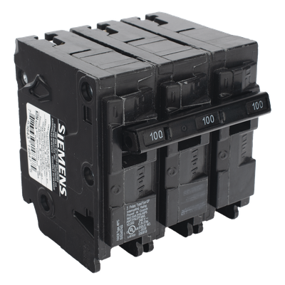 Interruptor Automático Enchufable / 3 Polos / 100 A / 240 VCA / 10 kAIC / UL 489 / 3" x 2" x 3" (7.6 x 5.1 x 7.6 cm)