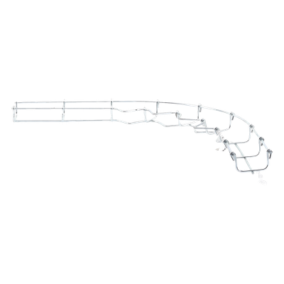 Curva Pre-Fabricada Horizontal / 90° / 33 mm Peralte / 50 mm Ancho / Electro Zinc 15-20 micras / Interior