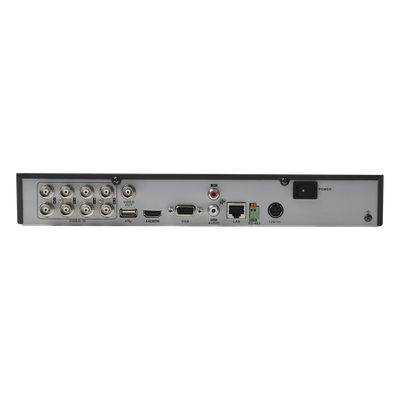Kit TurboHD / DVR 8 Canales / 8 Cámaras 1080p / Bala y Eyeball / IR 20 m (65.6 ft) / Fuente Regulada 12V-15V / Transceptores UTP
