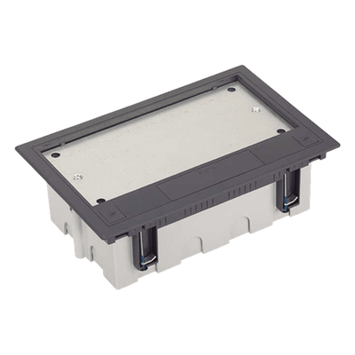 Caja de Piso Falso / 4 Módulos Dobles / Profundidad Ajustable 90-120 mm (3.54-4.72 in) / IK08 / +125 °C / Tapa Embellecedora